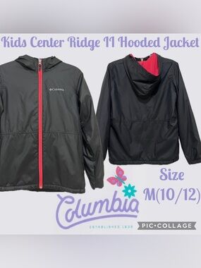 Columbia Kids Center Ridge II Fleece Lined Hooded Jacket Size M(10/12)